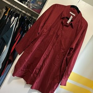 Abercrombie burgundy shirt dress. Size XL Tall.
